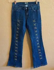 Vintage Bootcut Lace-up Y2K jeans size 5/6