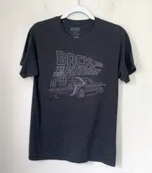 Back To The Future Grey Graphic T-shirt 80’s Movie Tee ~ Unisex Size Small