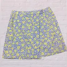 LIZ CLAIBORNE VINTAGE LIZSPORT FLORAL SKORT PASTEL BLUE GREEN SZ 8