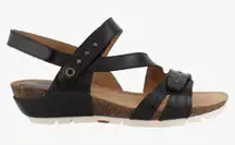 Josef Seibel The European‎ Comfort Sandal HAILEY 33 Wedge Sandal 42EU 11US Black