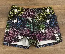 WodBottom Rainbow Spiderwebs Booty Shorts – Discontinued Pattern – Small