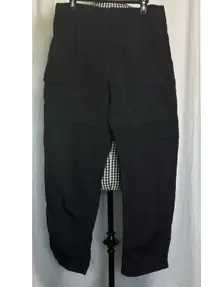 Royal Robbins Hiking Pants Women's Size 14 Convertible Zip off Shorts Black