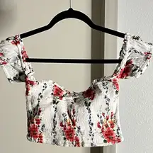 Forever 21 floral cropped top