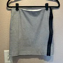 Madewell Women’s Navy Blue and White Nautical Preppy  Skirt Size Small