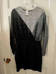 EXPRESS *BRAND NEW* Never worn Tri colored Sequin mini Dress!