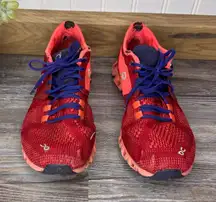 On Cloud Running Womens Red Blue Shoes Sneakers Athletic Sporty Colorful Size 6