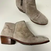 Sam Edelman Beige Leather Ankle Boots Women's 6 Booties Fall Classic Boho Shoes