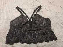 American Eagle Outfitters Aerie Bralette Black Lace Size S Racerback