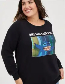 Torrid Disney Black Lilo And Stitch Dog Sweatshirt‎ Size 2X NWT