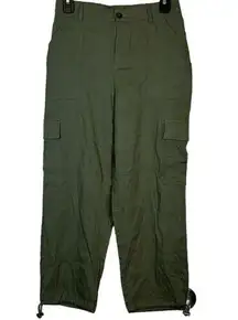 APEACH Cargo Linen Blend Olive Green Pants Size Small NWT #0617-OC