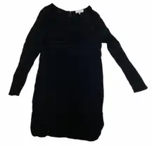 Where Are You From Black Long Sleeve Asymmetrical Hi Low Hem Dress Small