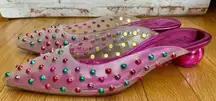 NWT Kate Spade Pink Multicolor Studded Heels