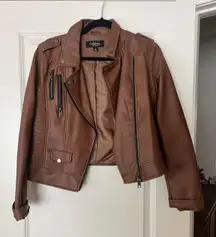 Faux Leather Brown Jacket