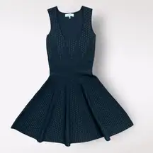 John‎ Jenn Sleeveless Knit Fit and Flare Short Mini Dress Size Medium Black Gray