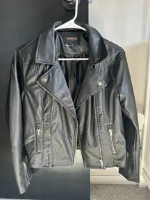 nWT Faux Leather Jacket 