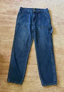 Monkey Ride High Rise Carpenter Jeans Womens 9 Cargo Mom Origional Vintage