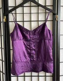 BCBG MAXAZRIA Women’s Y2K Purple Satin Cami Size Medium