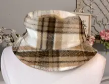 Bucket Hat Winter Plaid Corduroy Reversible Brown Outdoor