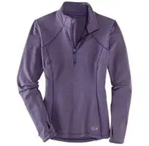 | Purple Half Zip Long Sleeve Active Top