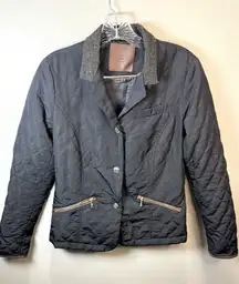 Massimo Dutti Quilted Jacket‎ Navy Women’s Size Small