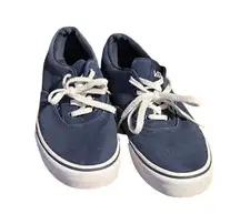 Vans Era Low Top Navy & White Front Tie Slip On Sneakers Shoes Women size 7.5