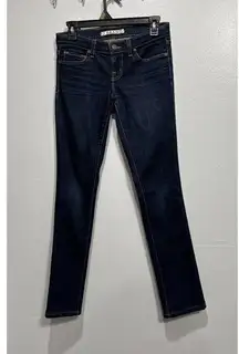 J Brand The Pencil Leg Jeans Mid Rise Dark Blue Denim Pants Womens Size 24