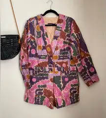 Free People Atlas Quilted Berry Combo One Piece Romper, Size XS