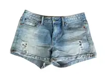 GAP 1969 Light Wash Slim Cutoffs Denim Shorts Size 28