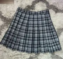 Plaid Black and White Skirt