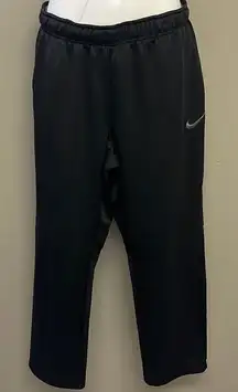 Nike Drifit Black Elastic Waistband w/ Drawstrings Running Warmup Pant- Large
