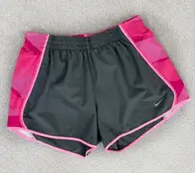 Nike Dri Fit Tempo Running Shorts Gray Pink Womens Small