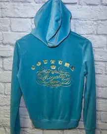Juicy Couture Jacket Vintage Women's Velour Full Zip Hoodie Logo 2000’s Small