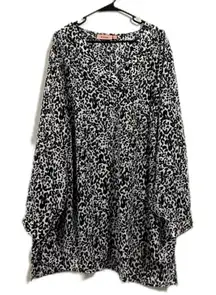 EVRI Black and White Leopard‎ Print Dress