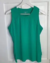 Brooks Women’s Green Running Tank with Zip pocket W-892 Size L