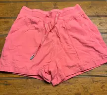 Lululemon dance studio High Rise Short Stretch Pink Ribbed Size 4 lulu