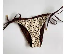 PQ Swim Wild Heart Reversible Tie Bikini Bottom S NWT