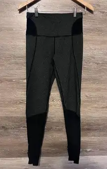 Lululemon Leggings size 6 open heels yoga pilates dancer pockets black grey