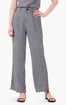 NIC + ZOE 30.5" DRAPEY GINGHAM WIDE-LEG PANT SIZE 6