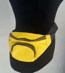 Yellow Fanny Pack with Black Strap