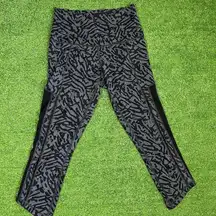 Lululemon Hot To Street Pant leggings Biggie Brushed Animal Print‎ Black Meash 6