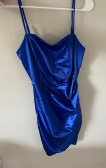 Royal blue mini dress