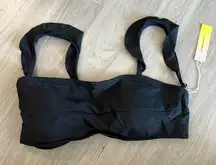 Summersalt The Ruffle Oasis Bikini Top Black Size 10 NWT