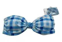 Cotton On Body Womens Knot Front Bandeau Bikini Swim Top Blue White Check L