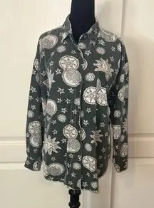 VTG CELESTIAL SUN MOON STARS BUTTON UP LONG SLEEVE