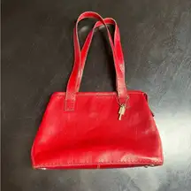 vintage fossil red leather purse