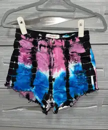 Vibrant Miu Tye Dye Jean Shorts