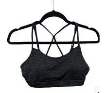 Gaiam Padded Strappy Sports Bra Charcoal Gray Size Small Yoga Athletic