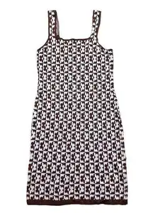 Hollister Women's Brown & White Floral Sleeveless Knit Mini Dress Size M