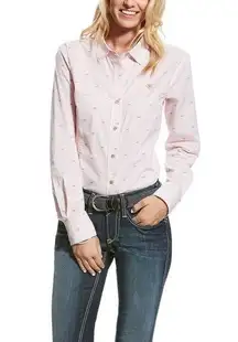 Ariat WOMEN'S long sleeve button down Horse Hype Shirt size large