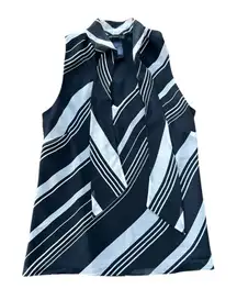 Kenneth Cole Black and White Striped Blouse Size 2 NWOT